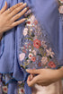 Rose Blossom Flounce | Embroidered Wool Silk Stole